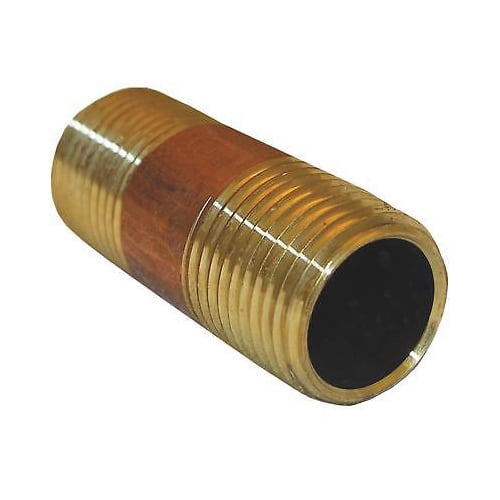 LASCO 17-9353 1/4-Inch by Short Yellow Brass Pipe Nipple LASCO 17-9353 1/4-Inch by Short Yellow Brass Pipe Nipple